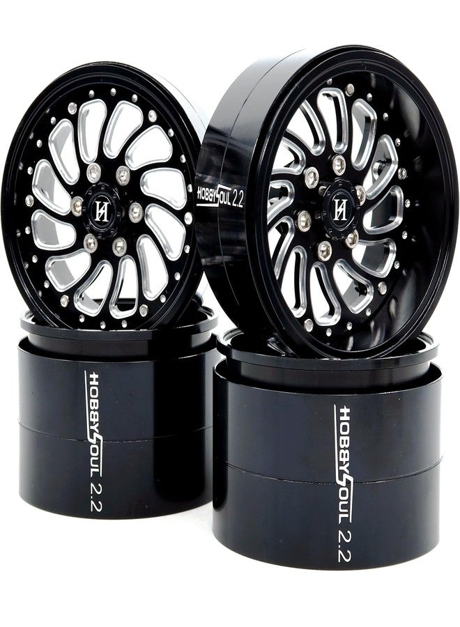 hobbysoul عجلات HOBBYSOUL 2.2 Beadlock ذات حواف قابلة للتعديل بعرض 40 مم لسيارات التحكم عن بعد 1/10 من طراز Gen8 Everest و Gen 7 Pro و SCX10 Capra و TRX4 AMG 6x6، HS701575 - Image 1